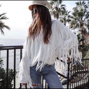 Show Me Your Mumu Carlton Crop Fringe Sweater